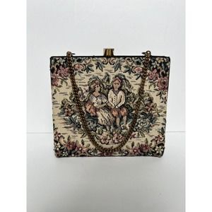 Vintage Needlepoint Clutch Handheld Clutch